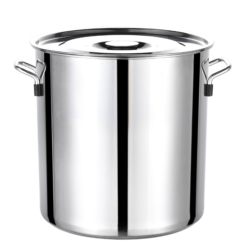 不锈钢桶带盖不锈钢汤桶商用加厚加深大汤锅大容量圆桶油桶卤水桶