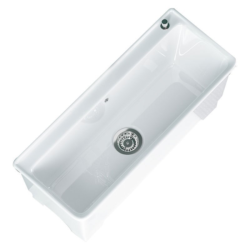 现货速发拖把池陶瓷大号长方形落地式拖布盆洗墩布桶高脚侧排水拖