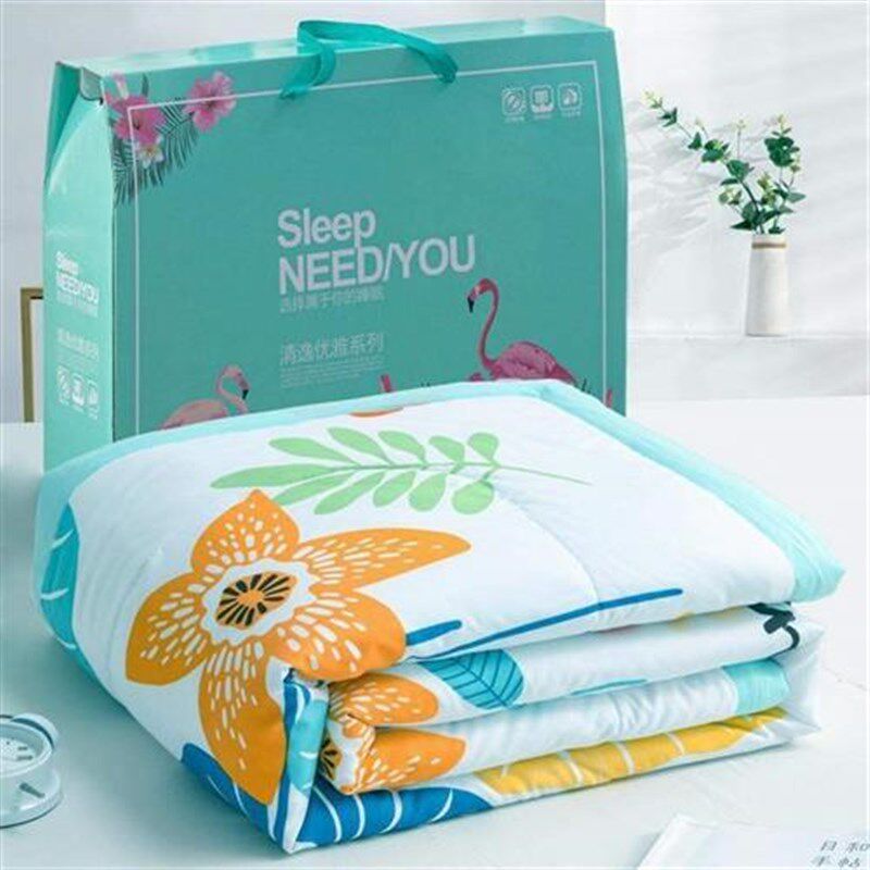 新品公司年会礼品夏被礼盒装开业活动空调被店庆回礼赠送被子化纤