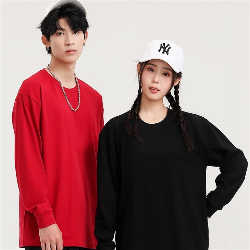 班服定制t恤印logo秋冬工作服长袖纯棉t恤圆领文化衫广告衫印字