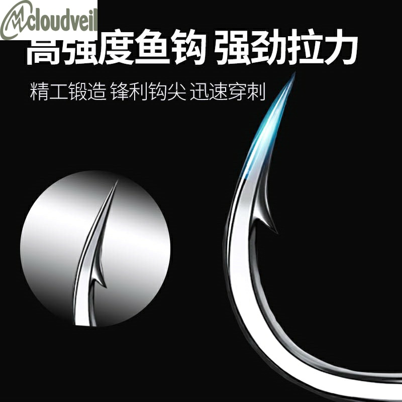 串钩鱼钩钓组防缠绕线组套装w海杆筏竿抛竿远投丸世鲫鱼黄辣