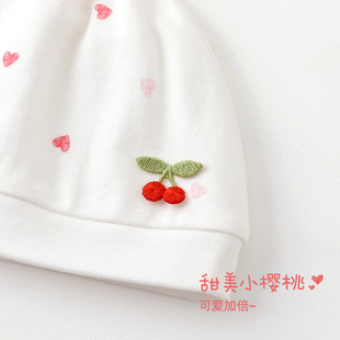 初生嬰兒胎帽秋冬0 3月滿月寶寶帽子無(wú)骨P新生兒護(hù)鹵門帽冬季