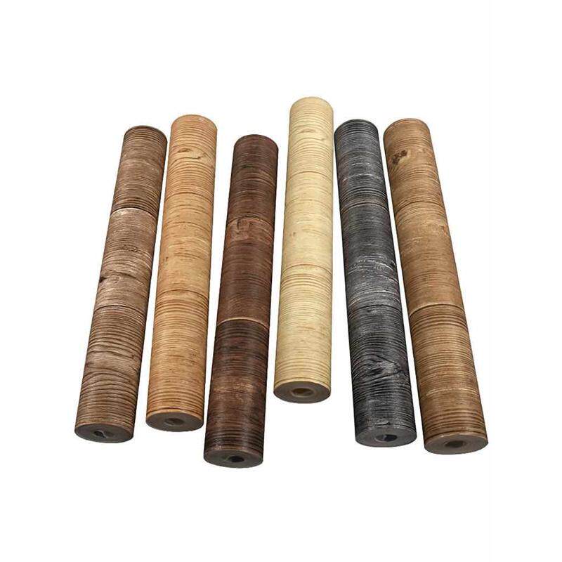 墙纸非自粘无胶不带背胶刷胶家用仿木纹木头木板原木色立体壁纸