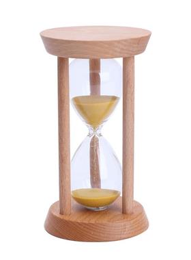 沙漏计时器儿童3分钟时间15半一小时小摆件30流沙瓶漏斗5防摔一套