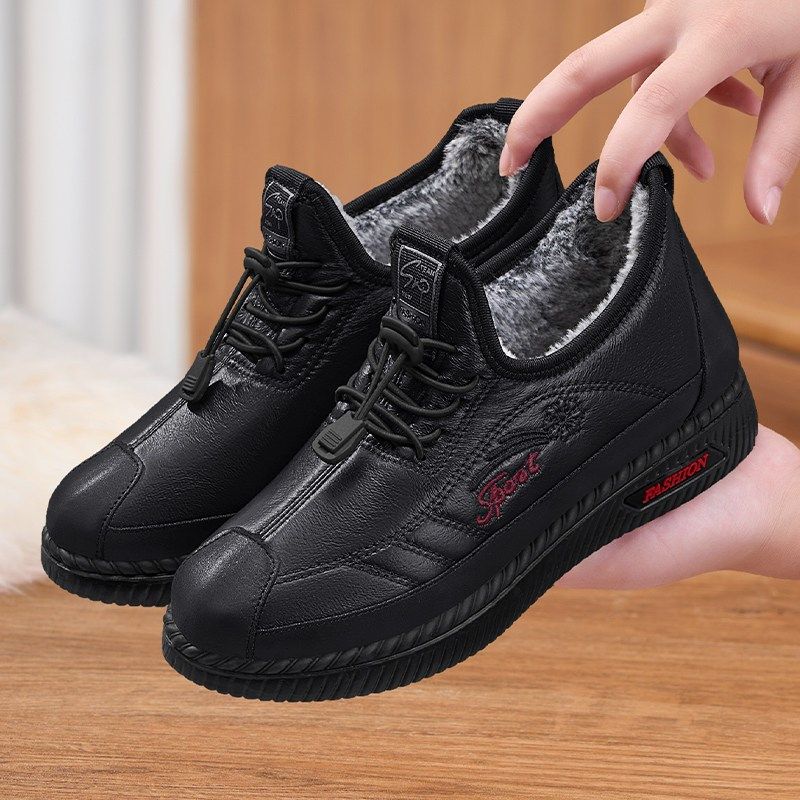 老北京棉鞋女冬加绒保暖一脚蹬妈妈鞋加厚老人鞋防水防滑奶奶棉靴,女鞋,时尚雪地靴,淘宝优惠券,粉丝福利购,淘宝优惠卷