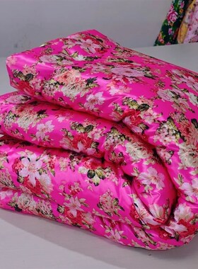 褥子柔软丝滑仿丝花布z褥子碎花铺地单人褥垫子