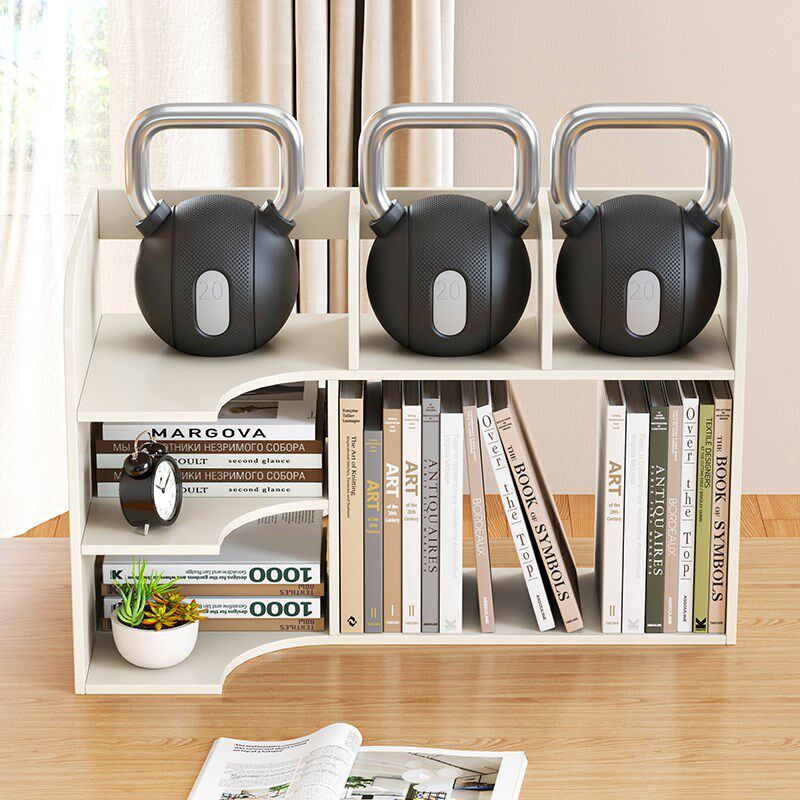 桌面书架多层置物架办公桌上文件收纳柜子工位分层储物箱整理神器