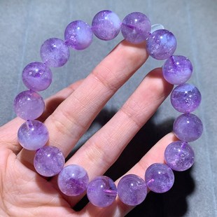 天然碎冰奶盖紫玉晶手链紫水晶梦幻甜美手串饰品送礼物一物一图女