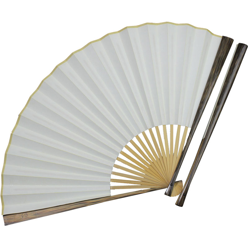 95寸18方棕竹扇骨文玩扇子苏工扇面折扇