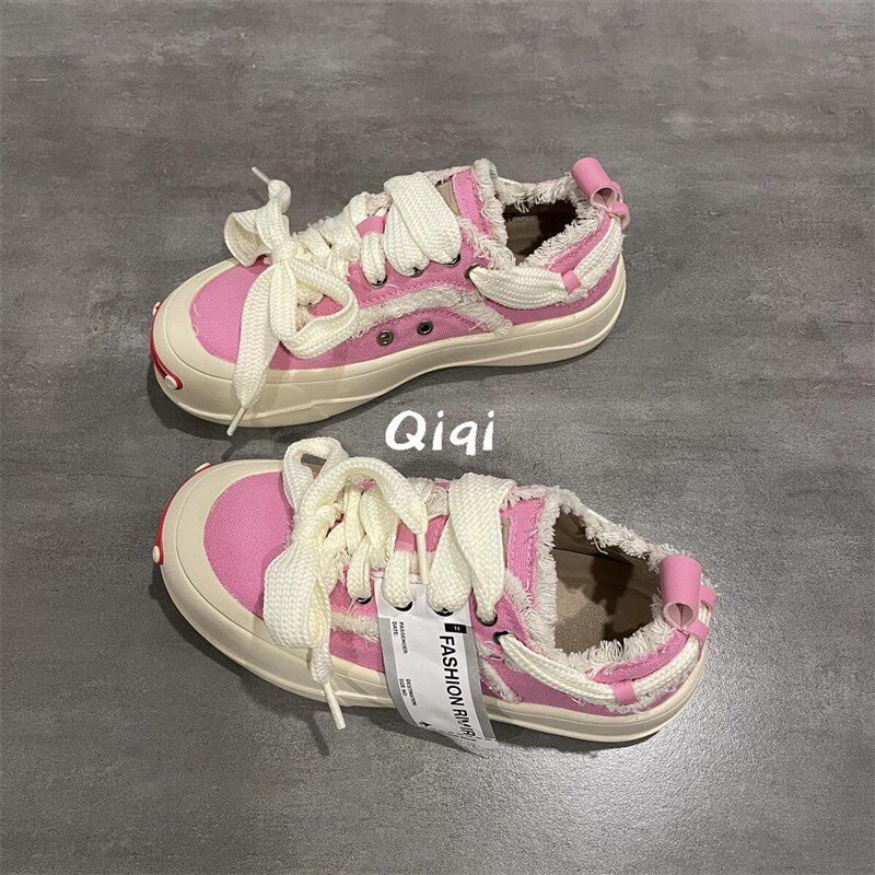 七七主人家厚底鞋子女2024新款帆布鞋女国潮小众设计感不撞款板鞋