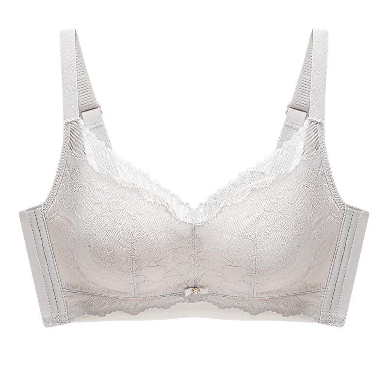内衣女士大胸显小胸夏季薄款无钢圈收副乳防下垂聚拢调整型文胸罩