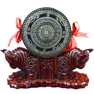 广西铜鼓 壮族文化遗产手工铸造大铜鼓 办公室摆件民族特色礼品