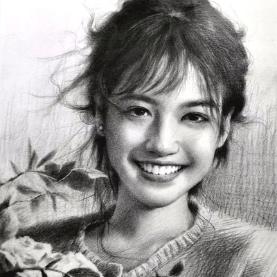 素描画手绘代画彩铅画像定制画画人物画像肖像画真人照片转手绘画