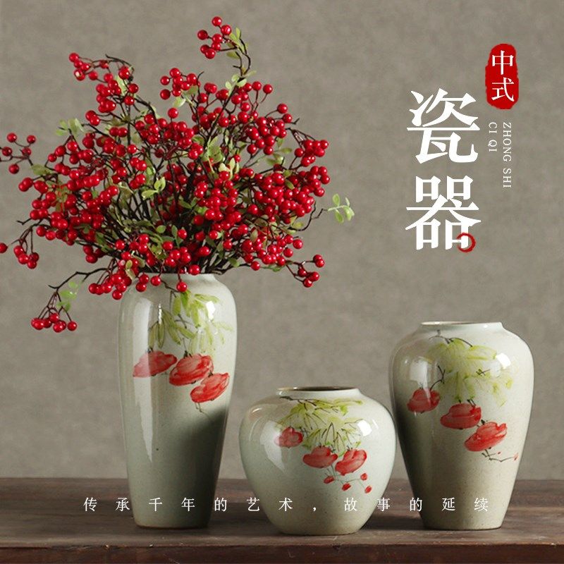 景德镇花瓶摆件客厅插花高级感陶瓷宋代美学花瓶新中式大花盆,家居饰品,花瓶,淘宝优惠券,粉丝福利购,淘宝优惠卷