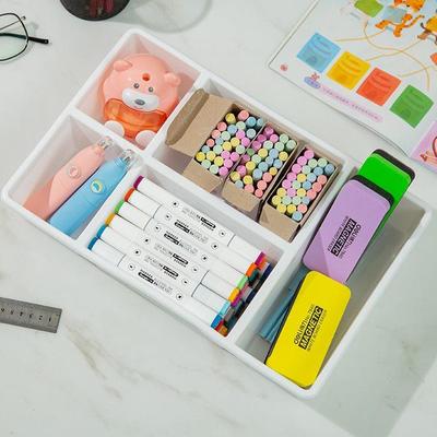 粉笔收纳盒教室班级讲台收纳教师讲桌塑料粉笔盒桌面装粉笔的盒子
