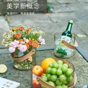 轻奢水果盘家用客厅茶几果桶网红托盘零食摆放收纳盒高档水果篮子