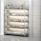 不锈钢鞋 柜一体靠墙收纳柜入户储物柜置物架加厚 架家用门口多层鞋