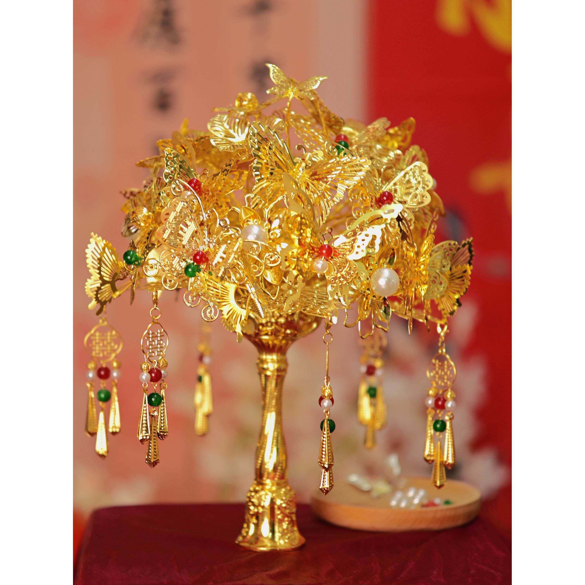 新款金色手捧花新娘结婚礼物闺蜜婚礼高级手工制作DIY材料包成品