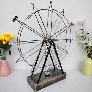 创意永动机永动仪摩天轮旋转牛顿摆客厅卧室装饰品磁浮混沌摆件