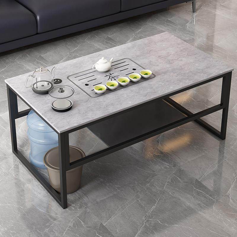 岩板功夫茶几茶具一体简约现代办公室铁艺茶桌2025新款小户型茶台,商业/办公家具,茶几,淘宝优惠券,粉丝福利购,淘宝优惠卷