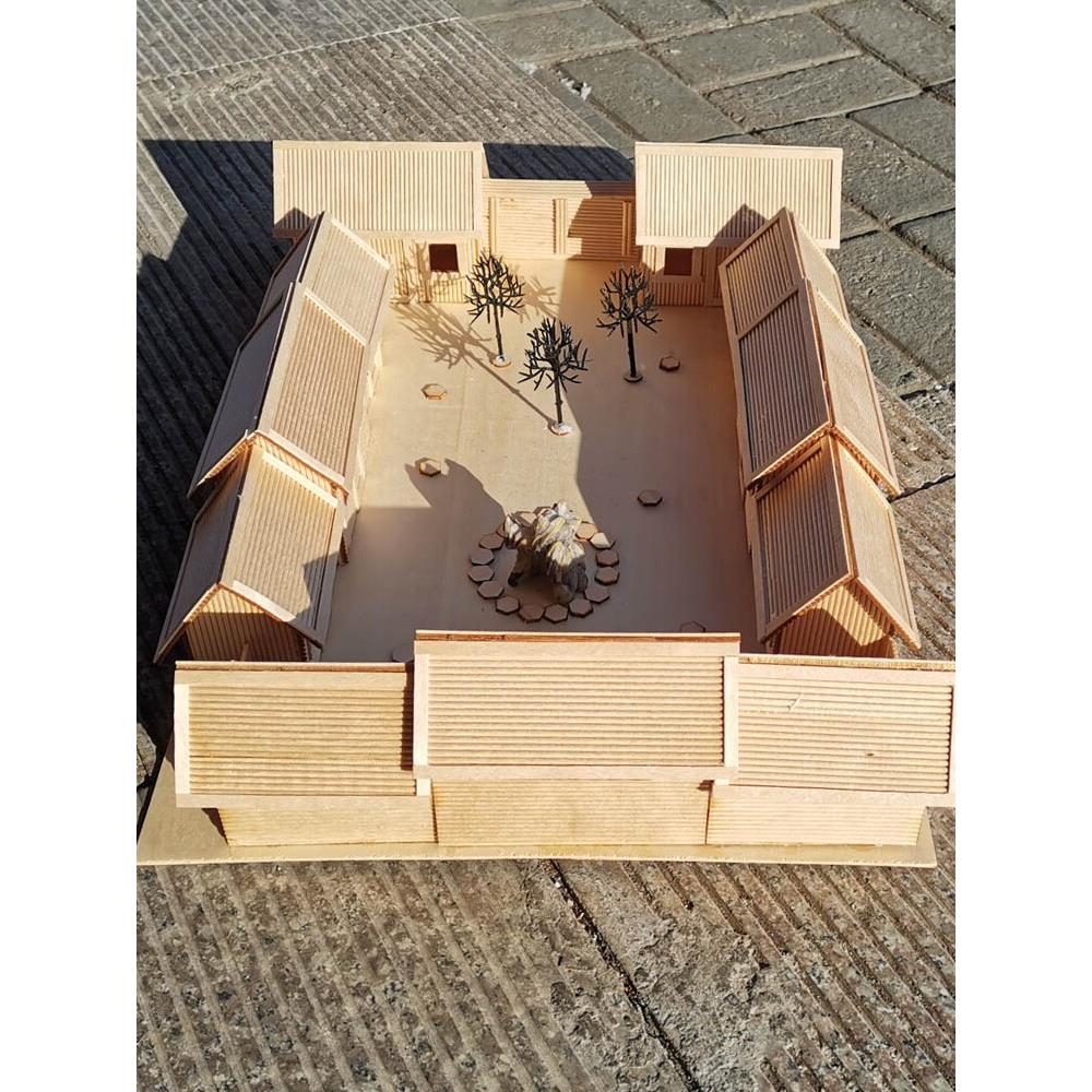 冰淇淋牙签棒子庭院手工DIY木屋建筑模型立体构图材料