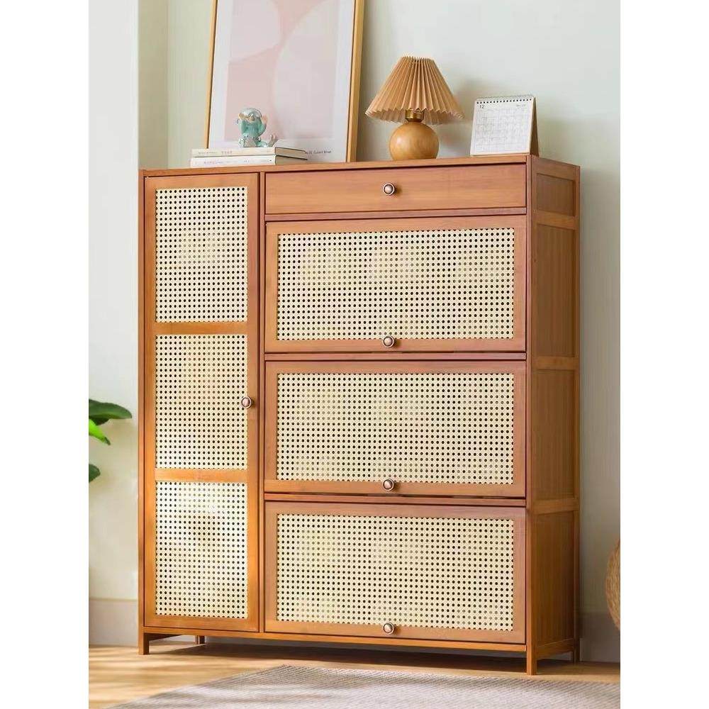 原木户门口鞋柜入口大容量简易日式经济型储物柜实木藤鞋柜,住宅家具,鞋柜,淘宝优惠券,粉丝福利购,淘宝优惠卷