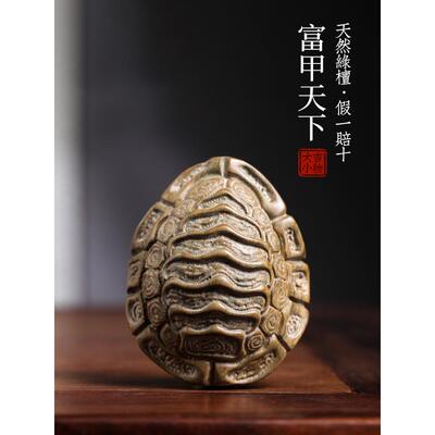 天然绿色檀香雕刻丰富的龟壳挂件饰品创意转移，吸引财富和发挥手
