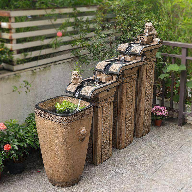 户外流水摆件室内阳台落地大型中式鱼池景观貔貅招财庭院装饰造景,家居饰品,户外/庭院摆件,淘宝优惠券,粉丝福利购,淘宝优惠卷