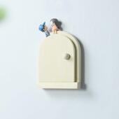 开 饰简约现代创意免打孔墙 关贴保护套实木插座空调口遮丑遮挡装