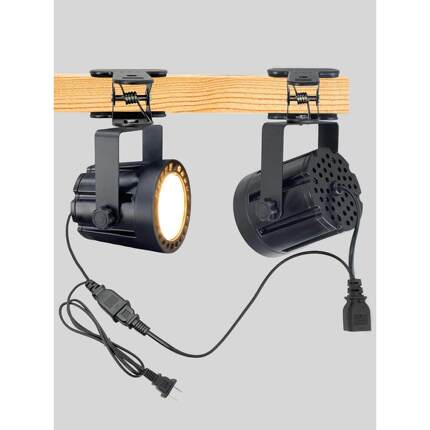 LED夹子射灯市集地摊婚庆专用移动串联灯具多灯串联手拉手炼接