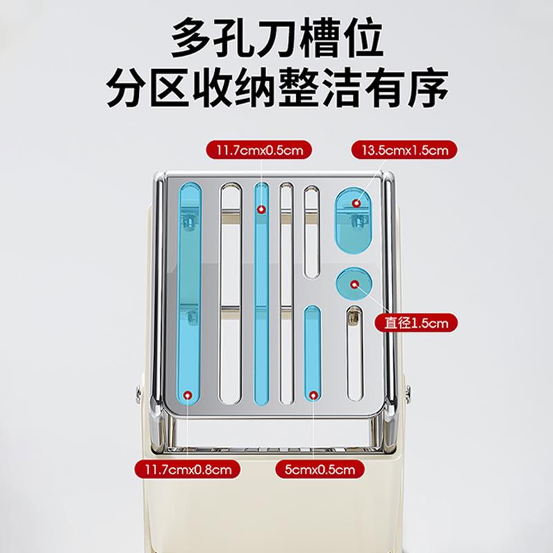 刀架置物架2025新款厨房台面菜刀架子不锈钢多功能防锈刀具收纳架