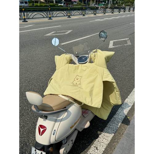 电动车挡风被双面防水加厚冬季2025新款牛角扣四季通用电瓶车春秋