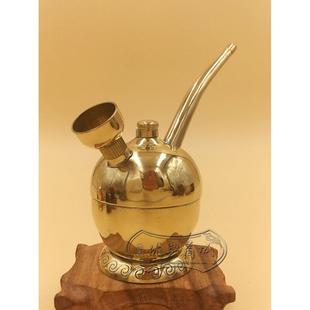 黄铜过滤水烟斗 纯铜便携两用单用水烟袋锅 过滤烟嘴水烟壶男士