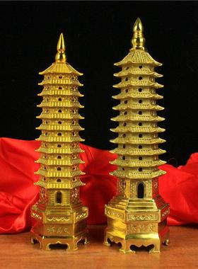 纯铜十一层文昌塔铜11层13层铜九层七层文昌塔书房工艺礼品摆饰桌