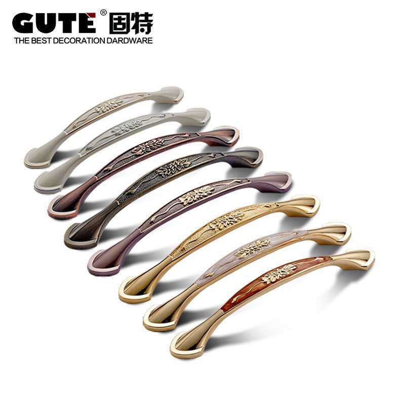 固特柜门拉手 现代简约抽屉拉手实心鞋柜衣柜橱柜门把手欧式单孔