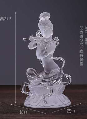 琉璃敦煌飞天神女摆件新中式家居装饰琵琶侍女收藏工艺品
