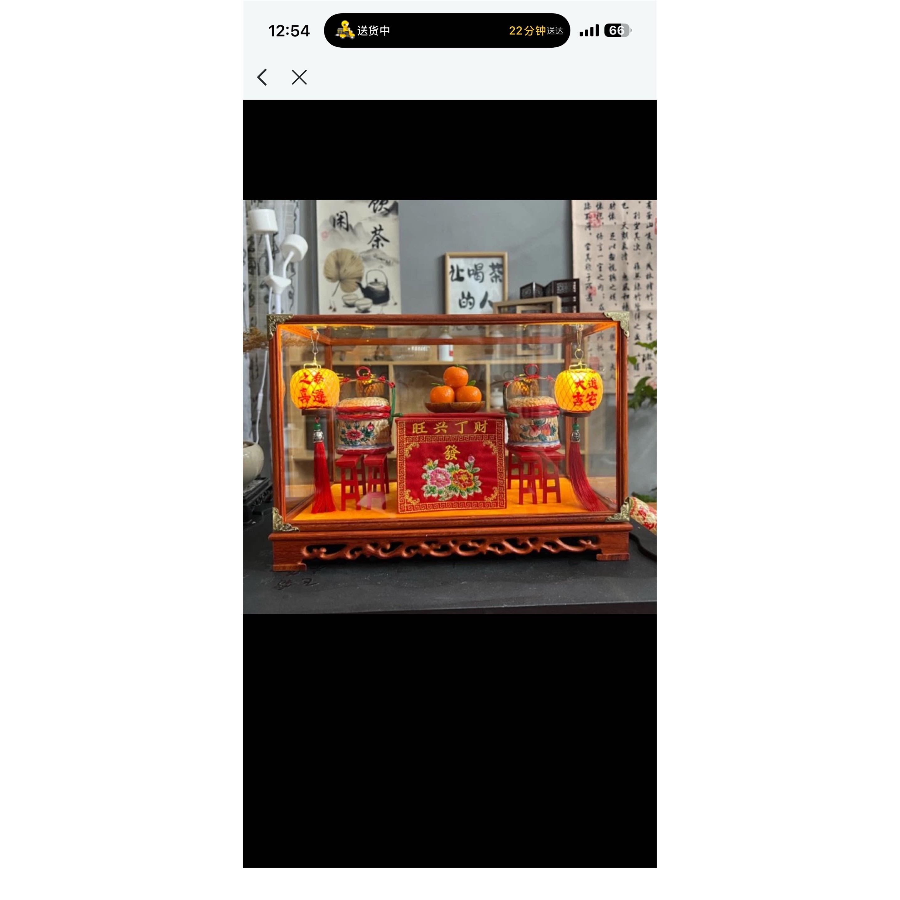 潮汕特色手工艺竹编小灯笼八仙桌虎狮花篮新年节日礼品摆件