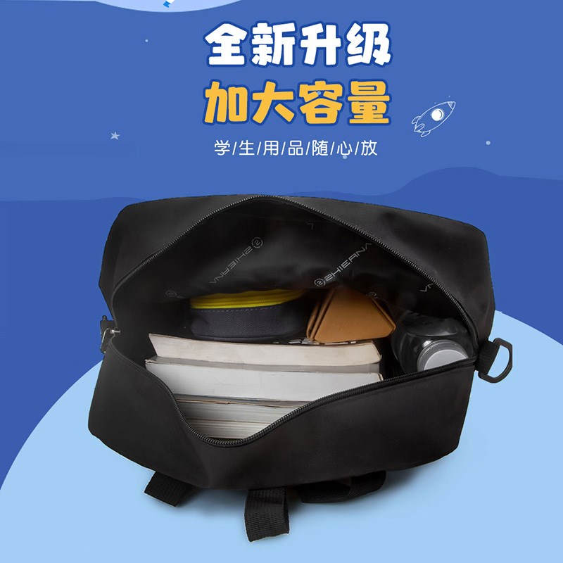 小学生补习袋男孩手提书包初中斜挎书袋儿童手拎补课包作业手提包