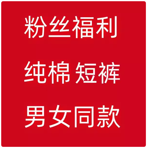 新款刺绣男女同款 精梳棉短裤五分裤A