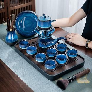茶具家用懒人半自动小套中式 建盏套装 茶壶泡茶器茶盘陶瓷茶杯客厅