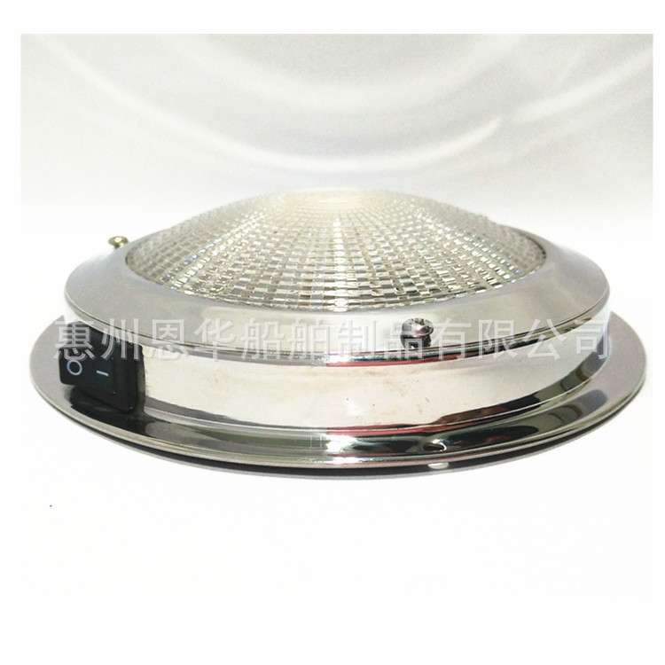 船灯 游艇船 led不锈钢天花灯圆吸顶灯室内灯 5英寸 12V