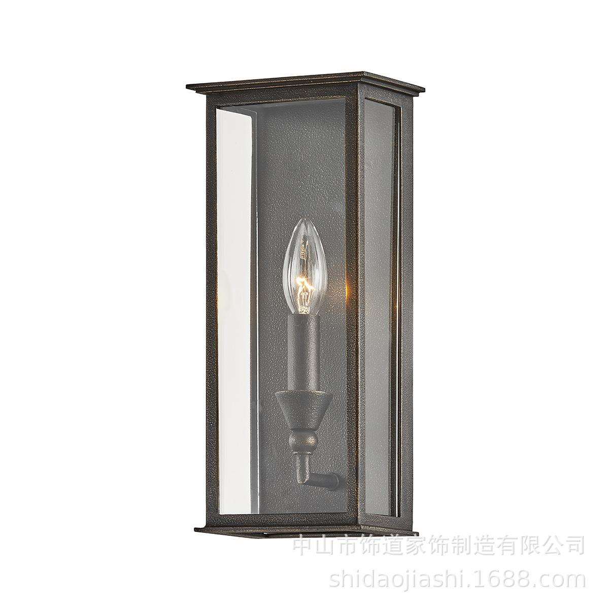 美式简约复古工业风玄关壁灯过道楼梯灯家用大门外墙壁灯灯具
