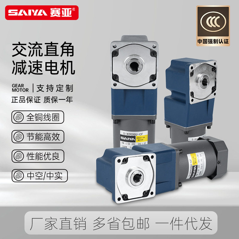 浙江赛亚生产厂家 微型交流直角轴减速电机 单相220V 转角马达