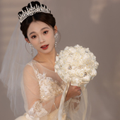 新娘婚纱礼服手捧花DIY材料包仿珍珠花超闪钻石新婚闺蜜结婚礼物