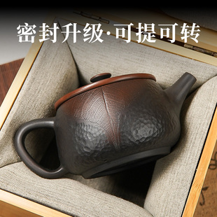 云南建水紫陶茶壶全大容量手工汉瓦泡茶家用高档非紫砂功夫具石瓢