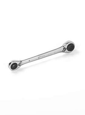 世达(SATA)46623多功能棘轮扳手4合1全抛光双梅花快扳16×17×18