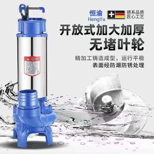 跨境浮球脏水泵WQD不锈钢泥浆泵110v美规污泵化粪池无堵塞养殖泵