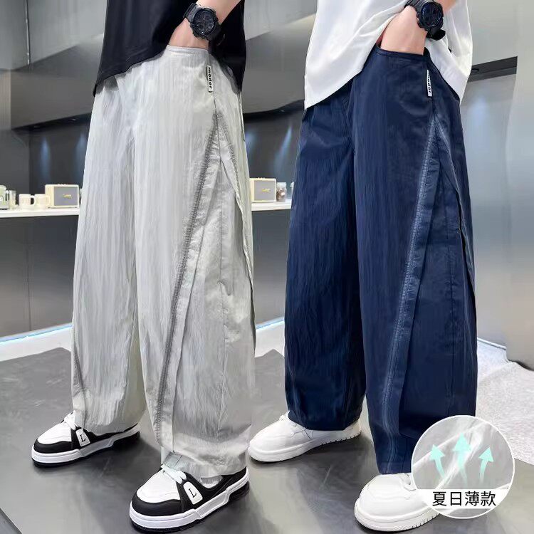 儿童装男童夏装薄款裤子新款夏季中大童防蚊工装裤夏款长裤潮