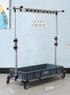 灰色落拖拖把架可移动墩布挂架架复合管不锈钢架子酒店高ORM端把