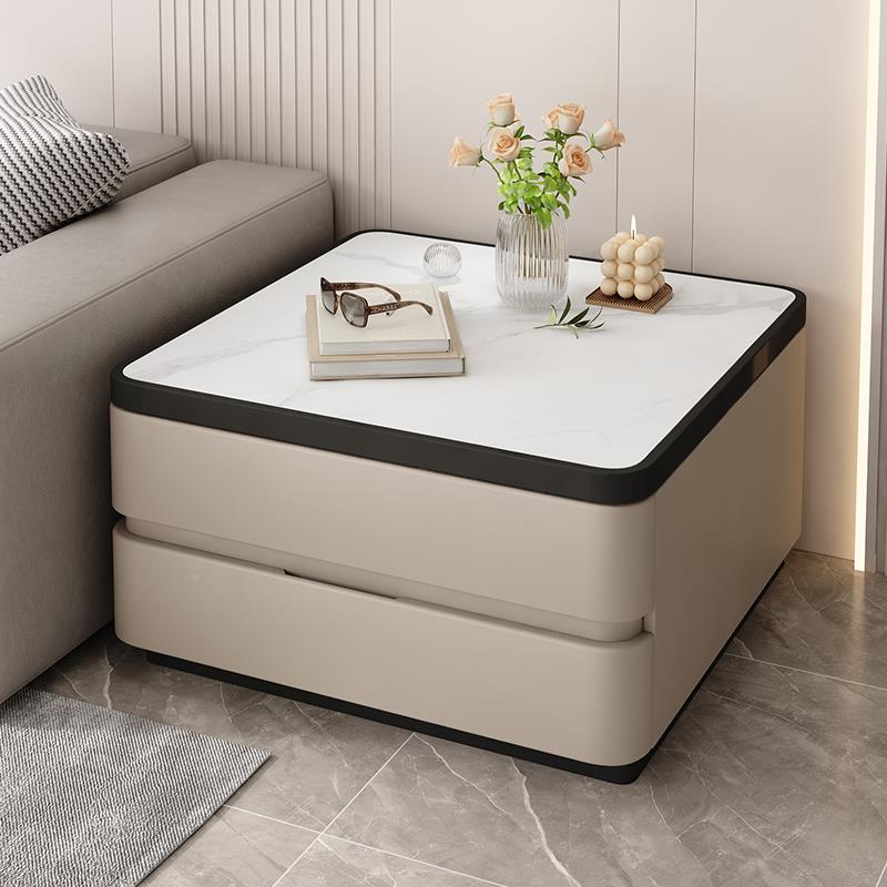 my方形沙发边几轻感岩板实侧边柜客木厅方几储奢物柜茶几B11边正